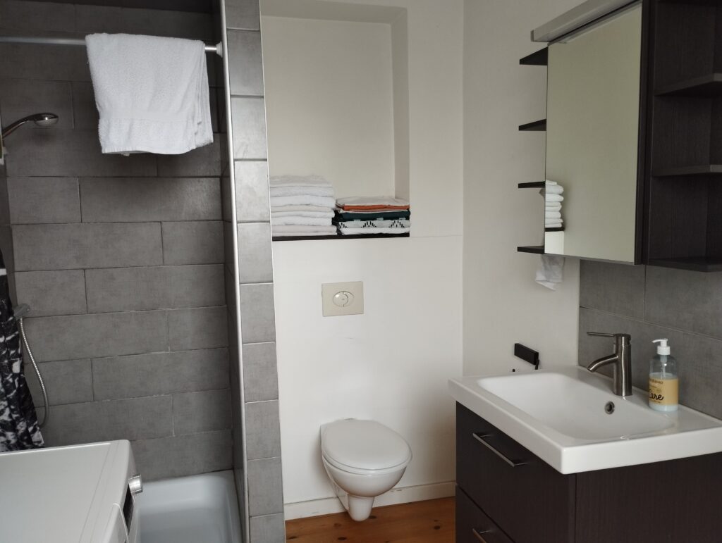 Minimalistische Wohnung Herbst 2023 Badezimmer